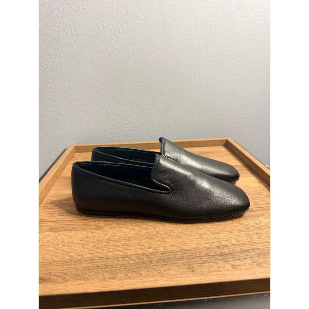 Everlane The Day Loafer Black Italian Nappa Leather Womens 7